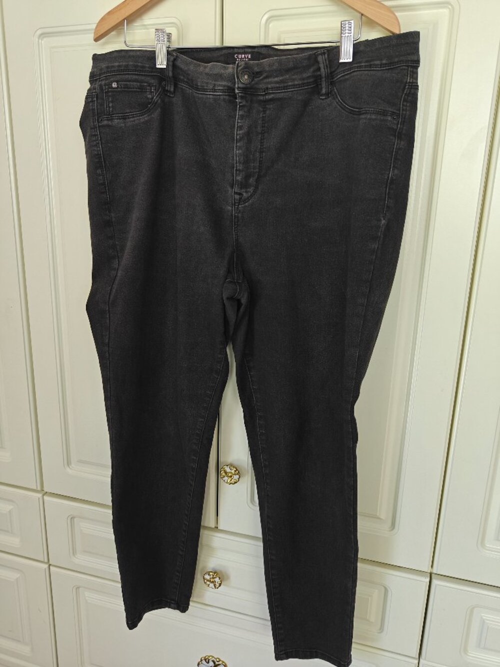 Curve Appeal Women's Black Minimalist Jegging, Size 18W